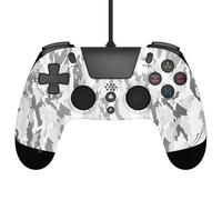 Gioteck - VX4 Manette Bleue filaire pour PS4 et PC. Contrôleur, Gamepad, Joystick Support de mouvement et de vibration. Design ergonomique. Light Camo
