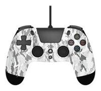 Gioteck - VX4 Manette Bleue filaire pour PS4 et PC. Contrôleur, Gamepad, Joystick Support de mouvement et de vibration. Design ergonomique. Light Camo