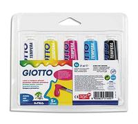 Giotto 065000 Blister de 5 Tubes de gouache 21 ml Assortis