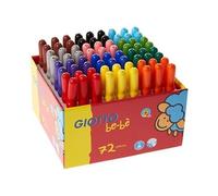 GIOTTO 10272 Feutre Coloriage Bebe Maxi School Pack Lavable Capu Chon Ventile Pointe Bloquée Lot de 72 Blanc