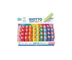 Giotto 233800 Happy Gomma Exposant 40 Pcs - Couleurs Ass.