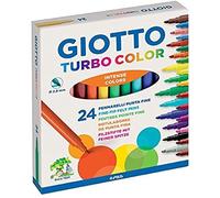Giotto Turbo Color Lot de 24 feutres lavables Couleurs assorties