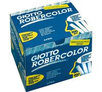 Giotto 538800 Craie pour tableau noir Robercolor - ronde, blanche, longueur 80 mm, 100 pièces