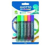 Giotto 545400 Pack de 5 Tubes de colle confettis 10,5 ml G