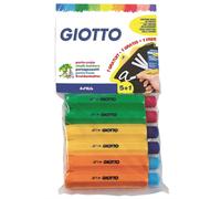 Giotto 6923 00 - Blister de 5 + 1 porte-craie pour craie pour tableau RoberColor