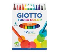 Giotto 71400 Turbo Colouring Fine Tip Pens, Box of 12, Intense Vibrant Colours