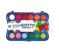 Giotto Boîte de gouache Acquerelli 24 pastilles + pinceau assorties