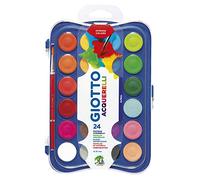 Giotto Boîte de gouache Acquerelli 24 pastilles + pinceau assorties