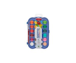 GIOTTO Acquerelli Mini - Boîte de 24 pastilles de gouache + pinceau