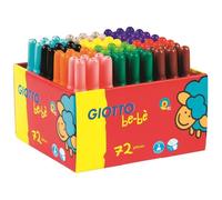 GIOTTO be-bè Boîte de 72 feutres Maxi Schoolpack (dont 6 gratuits) - 12 couleurs x 6