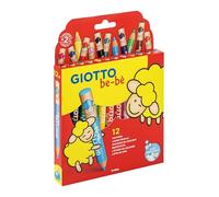 Giottos Crayons de couleur Fila be-bè - Étui 12 maxi crayons + 1 taille-crayon