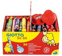 GIOTTO be-bè - Schoolpack 36 maxi crayons de couleur + 3 taille-crayons