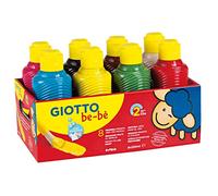 Giotto Peintures gouaches – Lot de 8, 250 ml – Couleurs assorties – Ultra-lavable