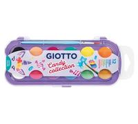 GIOTTO Candy Collection - Boîte 12 pastilles de gouache pastel + 1 pinceau