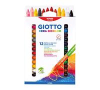 GIOTTO Cera Bicolor - Etui 12 crayons cire (24 couleurs)