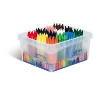 Giotto Crayons de cire Cera couleurs riches et vives lavables 144 pièces (12 x 12 couleurs)