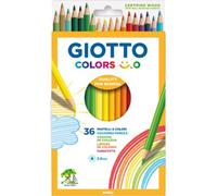 GIOTTO Colors 3.0 Crayons de couleur 36 pièces Mine 3 mm Corps hexagonal