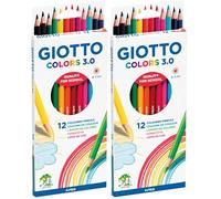 Giotto Colors 3.0 - Etui 12 crayons de couleur (Lot de 2)
