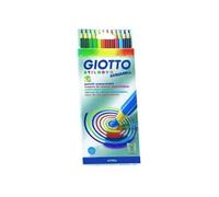 Giotto - Crayons De Couleur Hexagonal Vernis Dans La Couleur De La Mine - Etui De 12