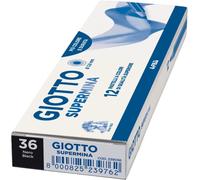 Giotto Crayons De Couleur Supermina, 12 Pièces, Mina 3,8 Mm, Couleurs Assorties, Haute Qualité (Noir)