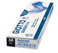 Giotto Crayons de couleur Supermina, 12 pièces, Mina 3,8 mm, couleurs assorties, haute qualité (Noir)