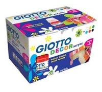 GIOTTO DECOR - Peinture - peinture acrylique - noir, rouge, bleu, vert, jaune, blanc - 25 ml (pack de 6) G