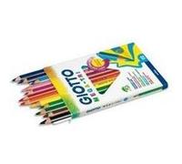 GIOTTO Etui 12 crayons de couleur Méga. Corps triangulaire, mine 5,5mm G
