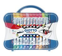 Giotto Peinture gouache Extra Fine Paint – Boîte 24 tubes (22 x 12ml + 2 x 21ml) + 2 pinceaux
