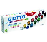 GIOTTO Extra Fine Poster Paint Set for Kids, 13 x 18ml Pots of Assorted Colours,