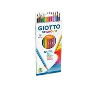 GIOTTO F25650000 Crayons de couleur Stilnovo - étui carton 12 pièces