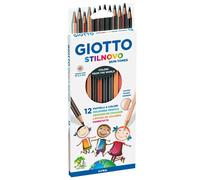 GIOTTO F257400 étui de crayons de couleur Stilnovo Skin Tones - 12 couleurs assorties