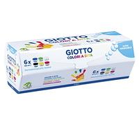 GIOTTO Gouache aux doigts - Set 6 pots 100 ml assortis