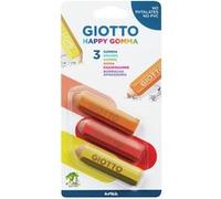 Giotto Happy Gomma gomme à effacer Multicolore 3 pièce(s) Multicolore G