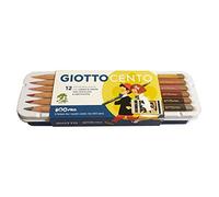 Giotto Crayons de couleur en bois – Lot de 100 – Édition limitée 100 ans – 12 unités