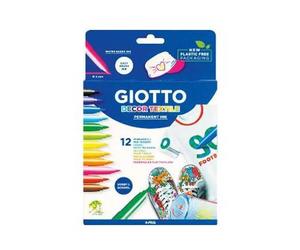 Giotto Marqueur Decor Textile Assorti 12 Unités