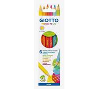 Giotto Crayons de couleur Mega Fluo – Étui 6