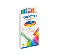 GIOTTO Olio Maxi - Etui 12 pastels à l'huile, Assortiment