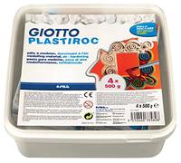 GIOTTO pâte minéral à modeler Plastiroc 4 x 500 g blanc