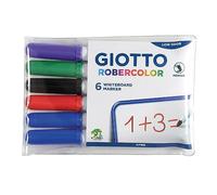 GIOTTO Robercolor - Pochette 6 feutres tableau blanc assortis - pointe ogive médium