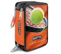Giotto Sportlovers Trousse à 3 fermetures éclair Tennis, avec feutres Turbo Color, crayons Supermina et accessoires scolaires
