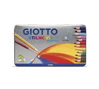 Giotto – Crayons de couleur – Stilnovo Acquarell – Boîte métal – 12 crayons