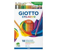 Giotto Trousse de 18 crayons de couleur Stilnovo 3,3 mm pastel Multicolore
