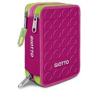 Giotto Stilnovolovers Trousse d'école 3 fermetures éclair en PVC, couleur cerise, style moderne pour filles