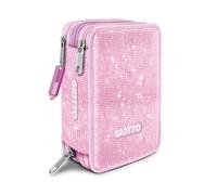 Giotto Super CRYSTAL Trousse 3 fermetures éclair rose