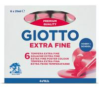 Giotto Tempera Extra Pink 21 ml 6 tubes en aluminium pour la peinture et le dessin