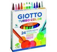 Giotto Turbo Color Lot de 24 feutres lavables Couleurs assorties