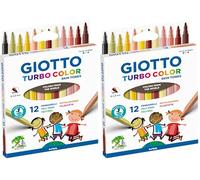 Giotto Turbo Color Skin tones - Etui 12 feutres tons peau (Lot de 2)