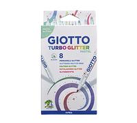 Giotto Feutres Turbo Glitter Pastel – Étui 8 feutres