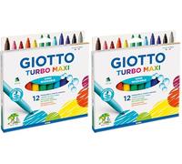 Giotto - Turbo Maxi, Etui 12 Feutres (Lot de 2)
