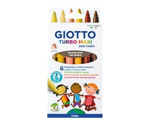 GIOTTO Turbo Maxi Skin Tones - Etui 6 feutres tons peau